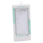 Tragbare Powerbank mit 3-in-1 Kabeln aus ABS-Kunststoff, 10.000 mAh (Weiß)