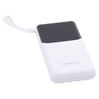 Tragbare Powerbank mit 3-in-1 Kabeln aus ABS-Kunststoff, 10.000 mAh (Weiß)