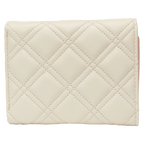 Tri-Fold Geldbörse mit Stepp-Design, kompaktes Format (Beige)