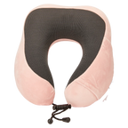 U-förmiges Memory Foam Nackenkissen, ergonomisch (Rosa/Schwarz)