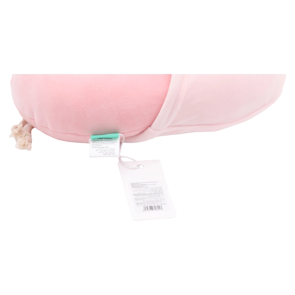 U-förmiges Nackenkissen mit Kapuze, Tier-Design (Rosa)