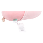 U-förmiges Nackenkissen mit Kapuze, Tier-Design (Rosa)