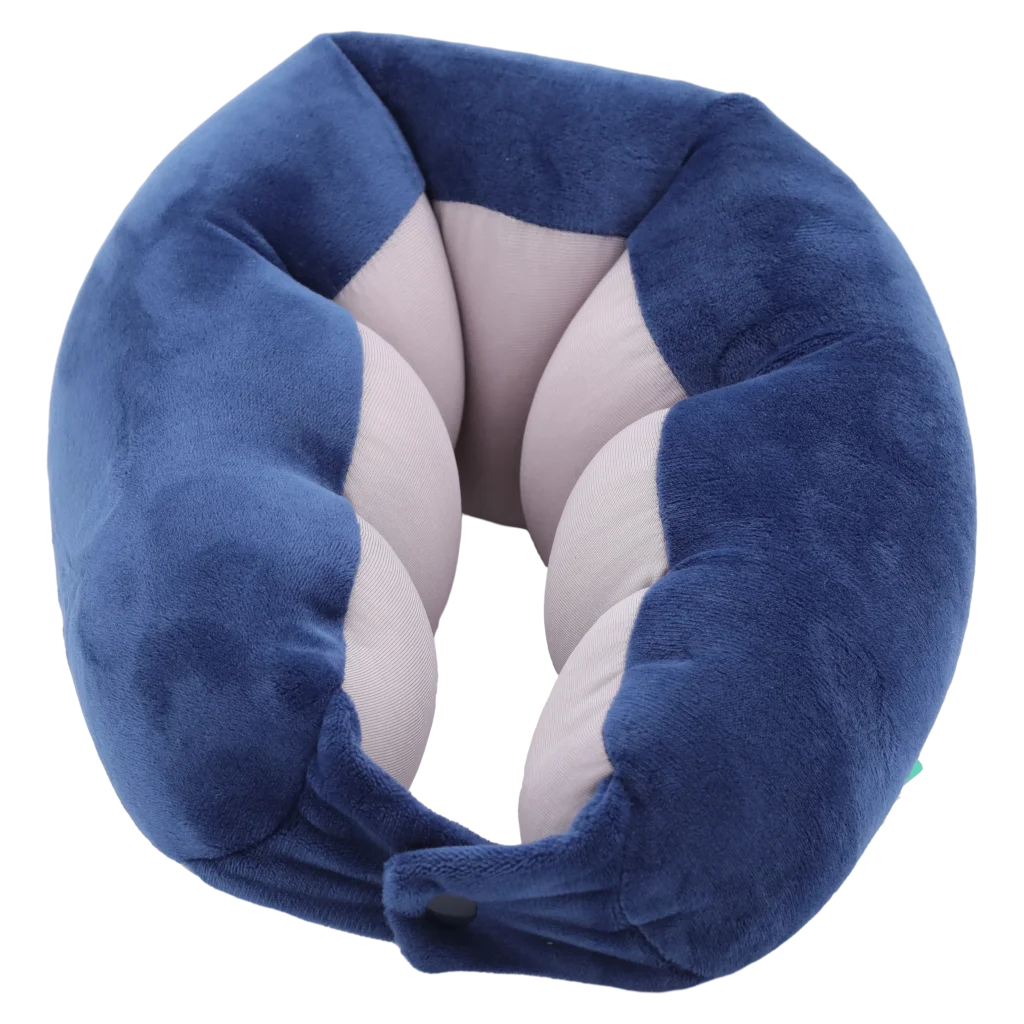 U-förmiges Partikel-Nackenkissen für Erwachsene (Blau)