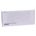 Ultradünne kabellose Tastatur für Laptop und Tablet (Weiß/Lila)