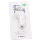 USB-A und USB-C Auto Schnellladeadapter, 20W (Weiß)