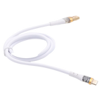 USB-C Kabel TPE mit transparentem Steckergehäuse, 1 m (Weiß)