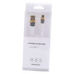 USB-C Kabel TPE mit transparentem Steckergehäuse, 1 m (Weiß)