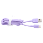 USB-Ladekabel für iPhone/iPad/iPod, 1 m aus TPE (Lila)