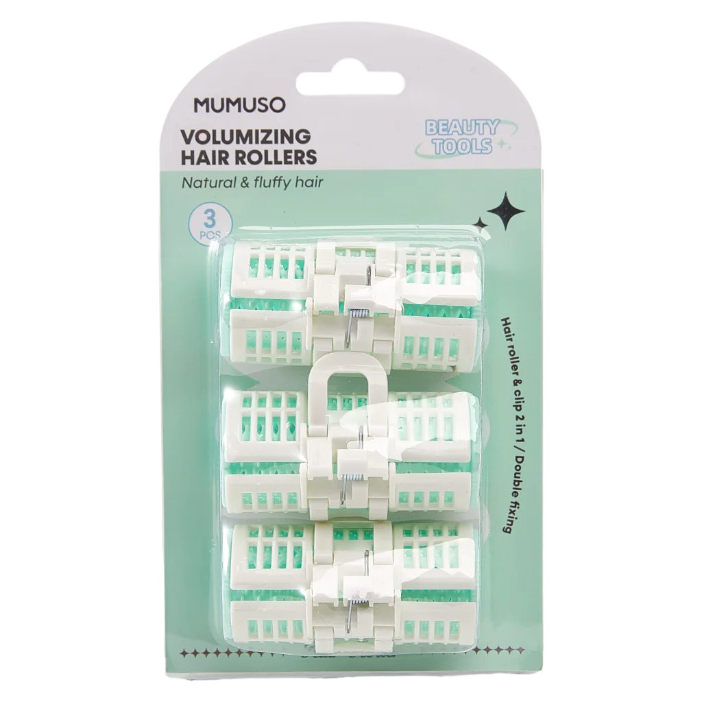 3er-Pack Volumen-Haarschlaufen für natürliches Styling (Weiß/Mint)