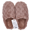 Warme Hausschuhe für Herren mit Struktur-Design, Größe 42-43 (Khaki)