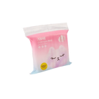 180 Wattepads im Beutel mit Katzen-Design (Pink/Weiß/Hellblau)