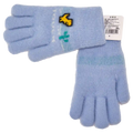 Kinder Strickhandschuhe mit Dinosaurier-Design (Blau)