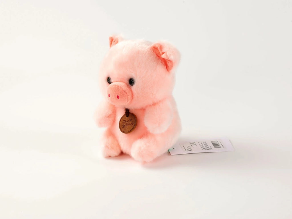 Rosa Schwein Plüschtier Seitenansicht