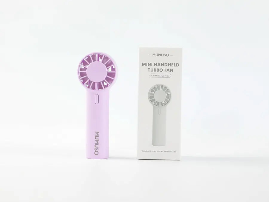 Mini Handventilator in Lila in der Originalverpackung