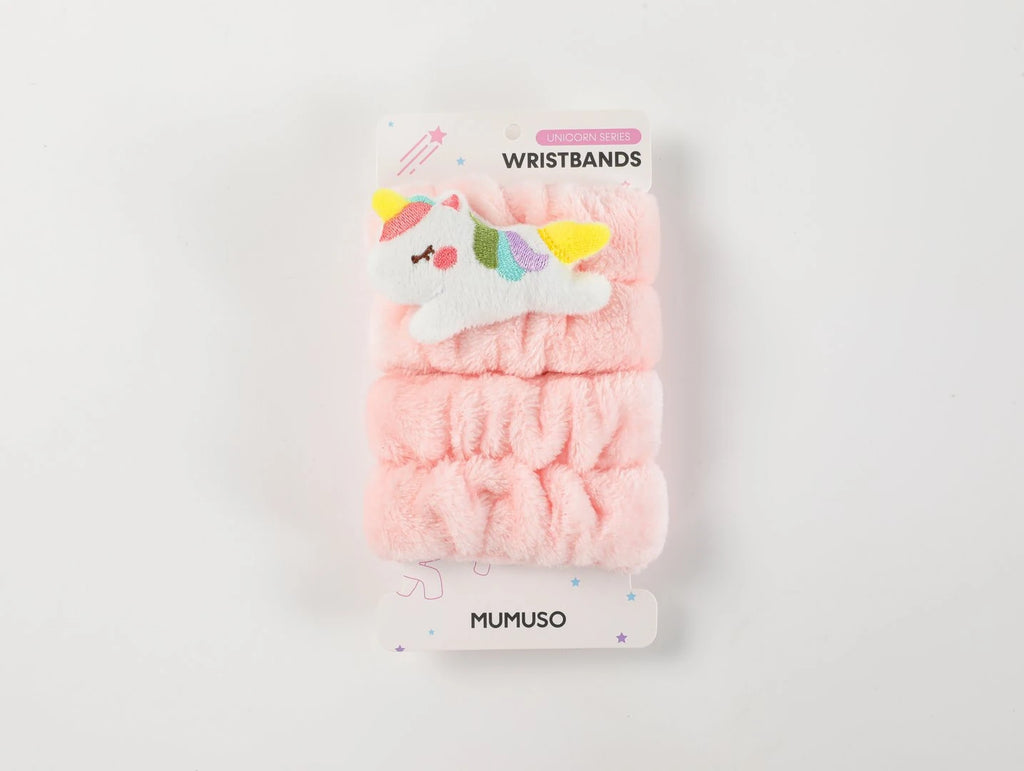 Unicorn Wascharmbänder in Rosa Vorderansicht