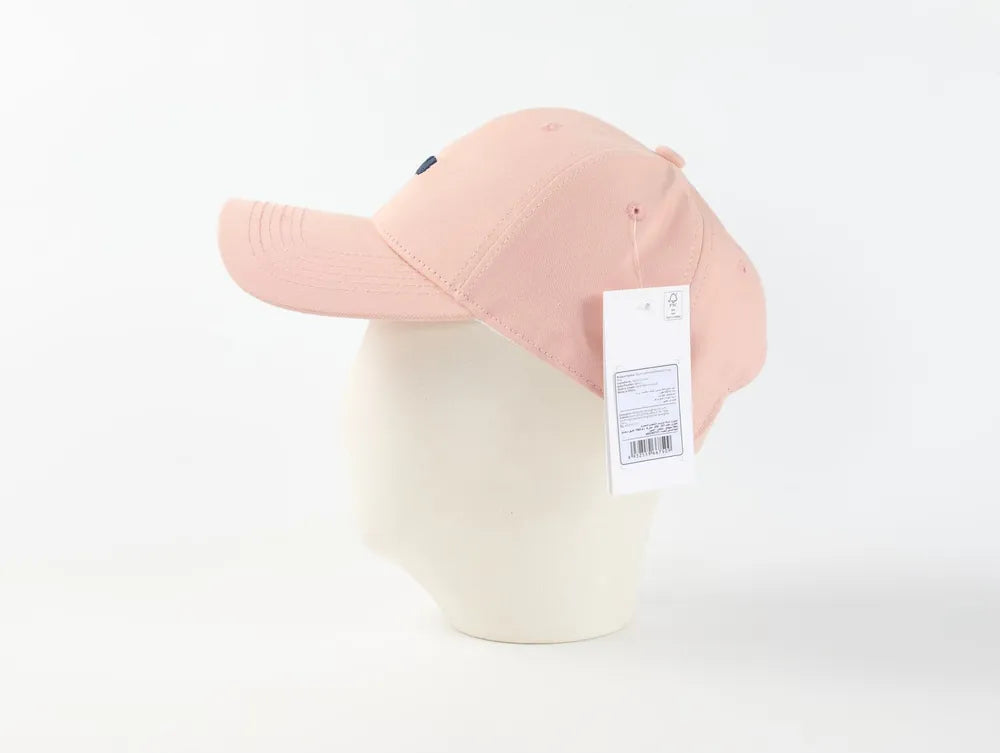 Rosa Jugend Baseballcap mit gebogenem Schirm von der Seite