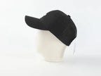 Schwarze Jugend Baseballcap mit gebogenem Schirm von der Seite