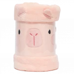 Badetuch aus coral fleece mit capybara-design (weiß/rosa/beige) 6973469243506 3