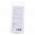 Rückseite der mumuso 2-in-1 borsten-zahnstocher verpackung mit produktinformationen.