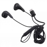 Verpackung der mumuso in-ear-kopfhörer mit typ-c-anschluss in schwarz.