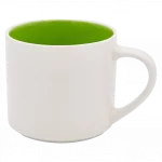 Stapelbare tasse aus neo-knochenporzellan, 490 ml (weiß/grün) 6976227006825 3