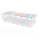 Rechteckige aufbewahrungsbox aus kunststoff mit deckel, 1200 ml (transparent) 6976628016799 3