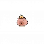 Nahaufnahme des klappbaren handyhalters mit cartoon-capybara-design.
