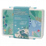 Lunchbox mit 5 fächern aus pp-kunststoff, mit dinosaurier-design (blau) 6932559610024