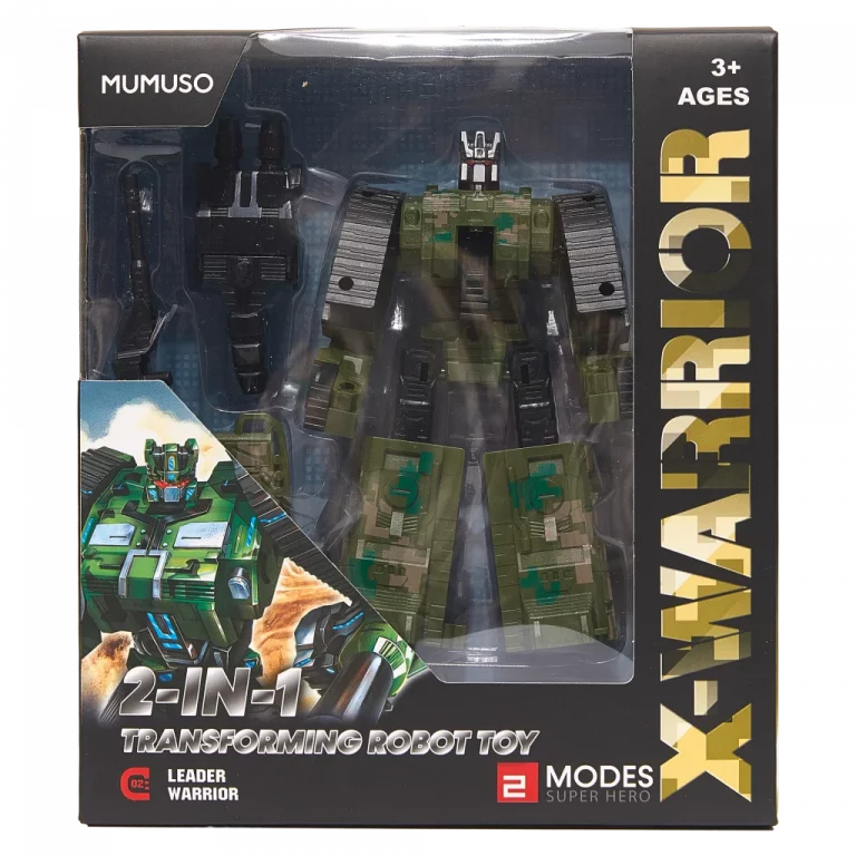 MUMUSO Transforming Robot Spielzeug aus ABS, Modell Panzer grün, robustes Modellspielzeug für Kinder ab 3 Jahren.