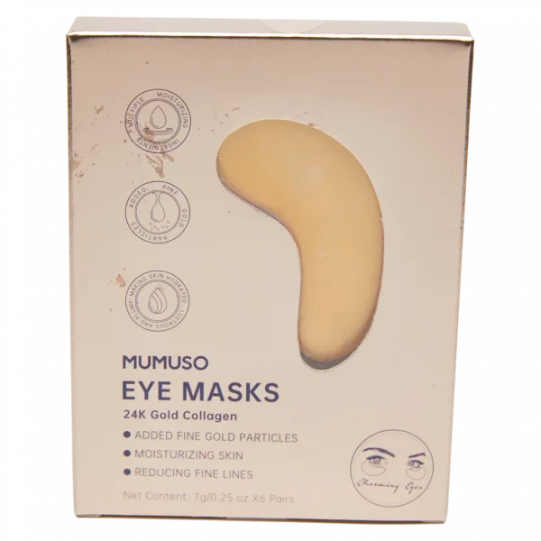 MUMUSO 24K Gold Collagen Augenmaske, goldfarben – feuchtigkeitsspendende Augenpflege für sensible Haut und feine Linien.