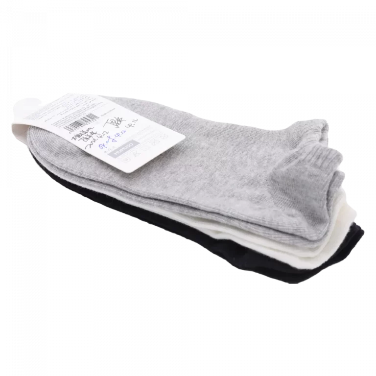 MUMUSO Sneakersocken Damen aus Baumwolle, 3er-Pack (Grau) – bequeme, atmungsaktive Socken für den Alltag.
