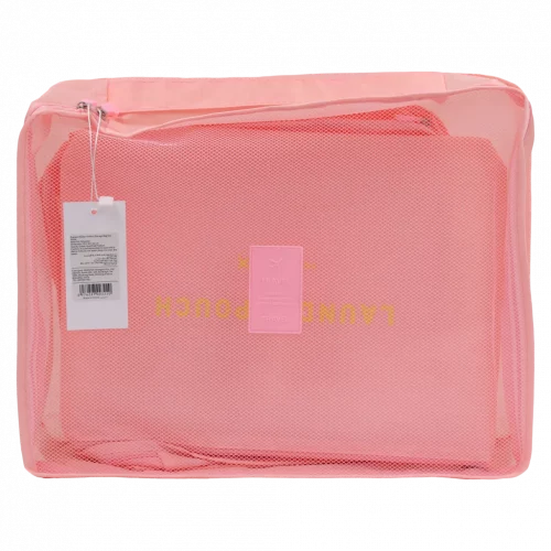 MUMUSO 6-teiliges Aufbewahrungstaschen Set aus Polyester (Pink) für Reise und Alltag – ideal für Koffer Organisation.