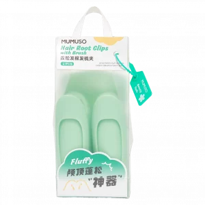 MUMUSO Haaransatz Clips für Volumen, ABS-Haarklammer mintgrün Set mit Bürste – praktisches Haarstyling Tool für feines Haar.