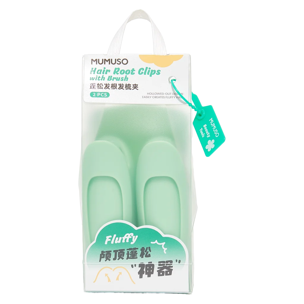 MUMUSO Haaransatz Clips für Volumen, ABS-Haarklammer mintgrün Set mit Bürste – praktisches Haarstyling Tool für feines Haar.