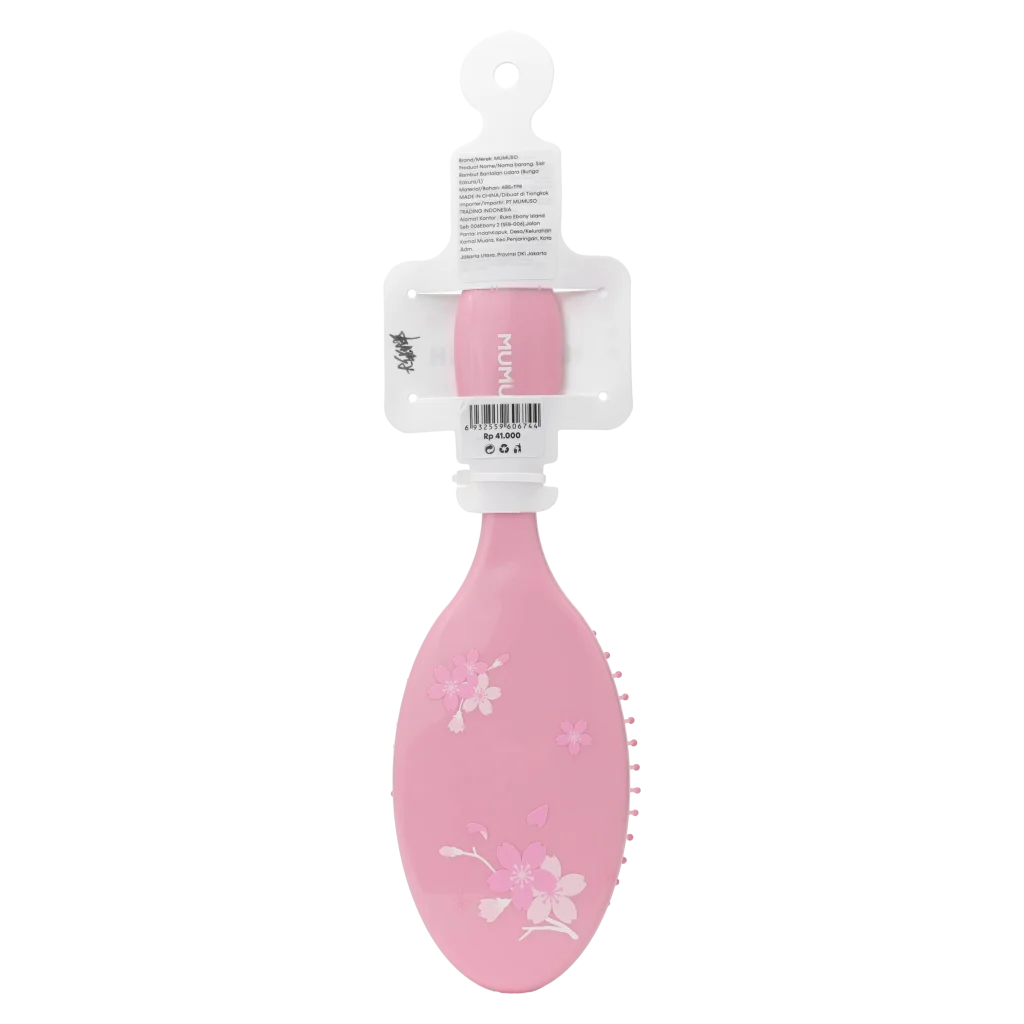 mumuso_air-cushion-haarbuerste_kunststoff_kirschbluete_rosa_l_4.webp MUMUSO Air Cushion Haarbürste mit Kirschblüten, Kunststoff, L, rosa – sanfte Entwirrung für empfindliche Kopfhaut.