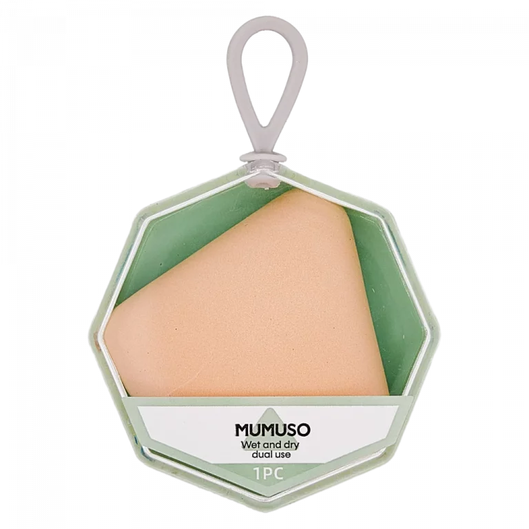 MUMUSO Air Cushion Puderquaste Dreieck aus Polyurethan in Apricot – Make-up Quaste für empfindliche Haut.