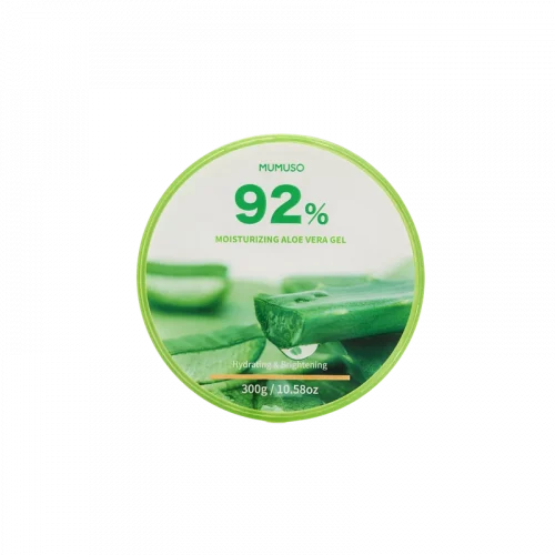 MUMUSO Aloe Vera Gel feuchtigkeitsspendend, 300 g (Grün) – Gesichtspflege mit Aloe für sensible und trockene Haut.