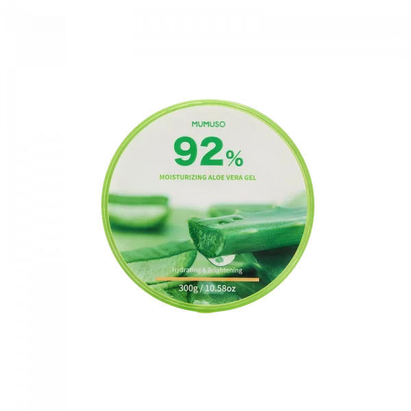 MUMUSO Aloe Vera Gel feuchtigkeitsspendend, 300 g (Grün) – Gesichtspflege mit Aloe für sensible und trockene Haut.