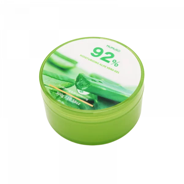 MUMUSO Aloe Vera Gel feuchtigkeitsspendend, 300 g (Grün) – Gesichtspflege mit Aloe für sensible und trockene Haut.