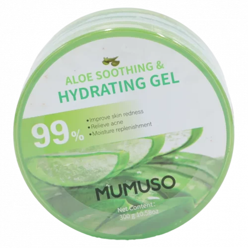 MUMUSO Aloe Vera Gel, 376,4 g (Transparent-Grün) – feuchtigkeitsspendendes Gel für Gesicht und Körper, ideal für empfindliche Haut.