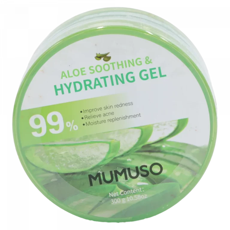 MUMUSO Aloe Vera Gel, 376,4 g (Transparent-Grün) – feuchtigkeitsspendendes Gel für Gesicht und Körper, ideal für empfindliche Haut.