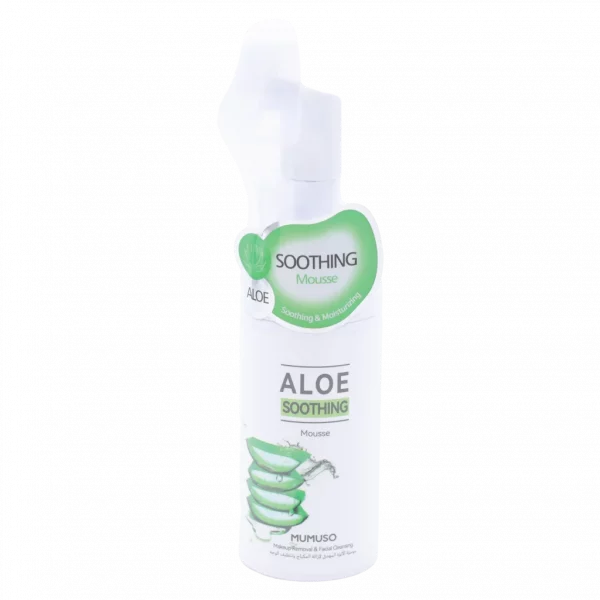 MUMUSO Aloe Vera Reinigungsschaum Mousse, 120 ml (Weiß/Grün) – sanfte Gesichtsreinigung mit Aloe Vera für empfindliche Haut.