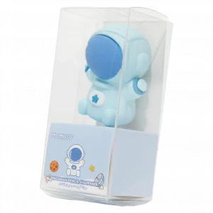 MUMUSO Anspitzer aus Silikon mit Astronautenfigur (Grau) – robuster und kreativer Bleistift Anspitzer für Kinder.