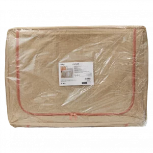MUMUSO Aufbewahrungsbox mit Sichtfenster, 100L aus Baumwolle-Leinen (Beige) – praktische große Kleideraufbewahrung.