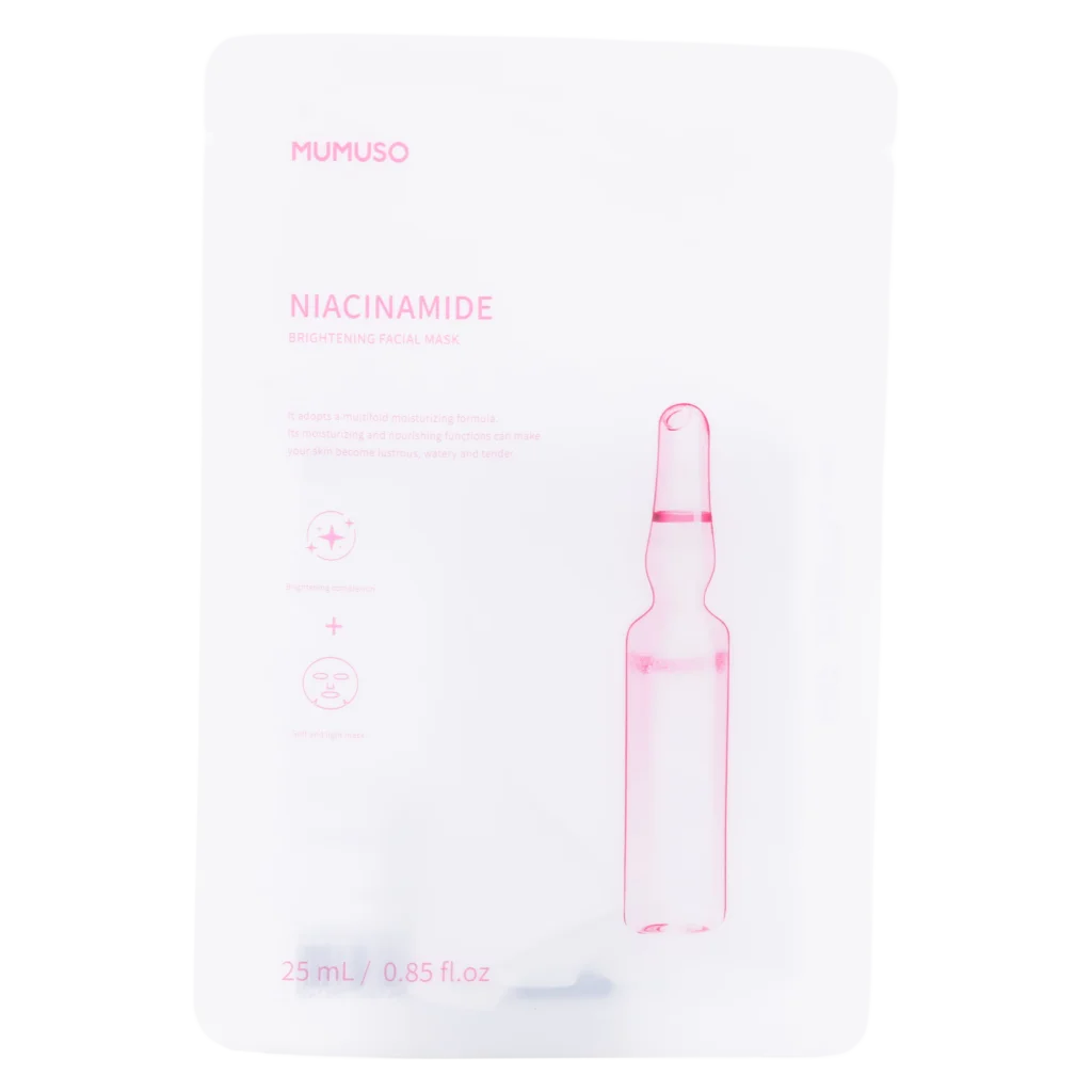 MUMUSO Gesichtsmaske mit Niacinamid, 25 ml (Weiß) – pflegende Aufhellende Gesichtsmaske für strahlende Haut.