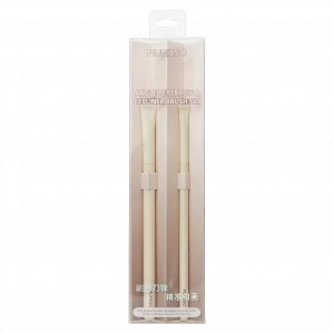 MUMUSO Augenbrauenpinsel Set mit Nylonborsten und Holzgriff in Beige – ideal für präzises Schminken der Augenbrauen und Eyeliner.