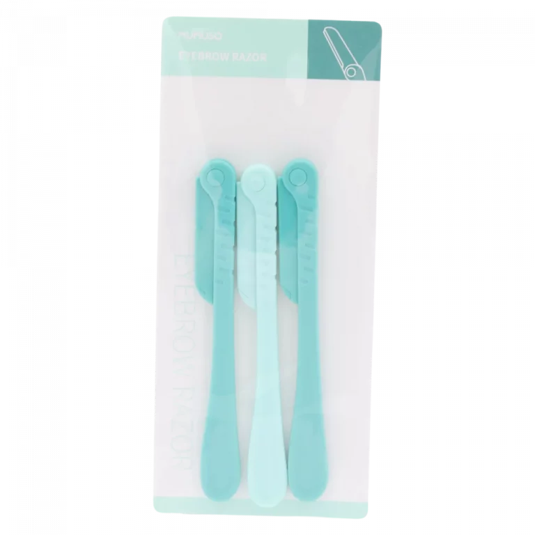 MUMUSO Augenbrauenrasierer 3er-Pack mit Präzisionsabdeckung in Mint – praktisches Beauty Tool für präzises Augenbrauenformen.