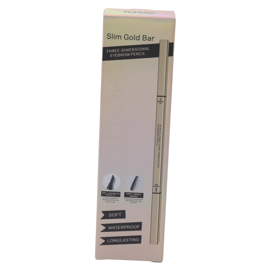 MUMUSO Slim Gold Bar Augenbrauenstift in Coffee, wasserfester Präzisions-Augenbrauenstift mit Bürste für langanhaltendes Styling.