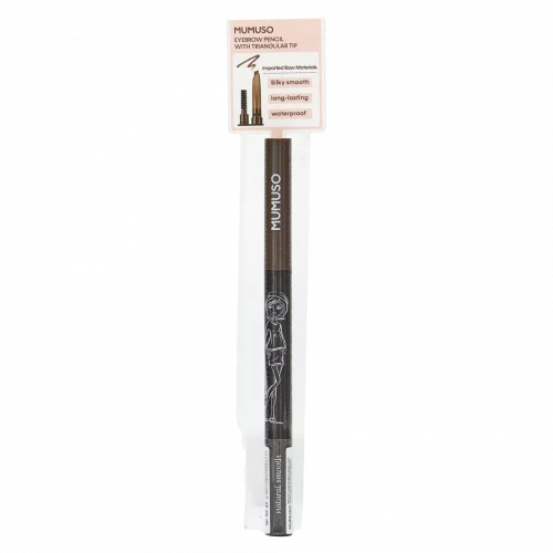 MUMUSO Augenbrauenstift mit dreieckiger Spitze in Natural Brown, ideal zum natürlichen Augenbrauen definieren und präzisem Make-up.