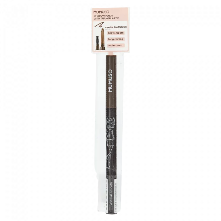 MUMUSO Augenbrauenstift mit dreieckiger Spitze in Natural Brown, ideal zum natürlichen Augenbrauen definieren und präzisem Make-up.